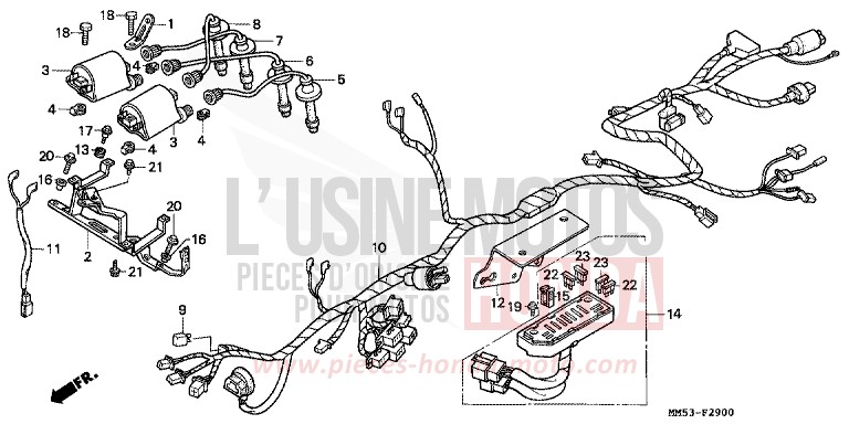 KABELBAUM (CBR1000FH/FJ/FM) von CB1300 Super Bold'or ABS R124B (R124B) von 1987